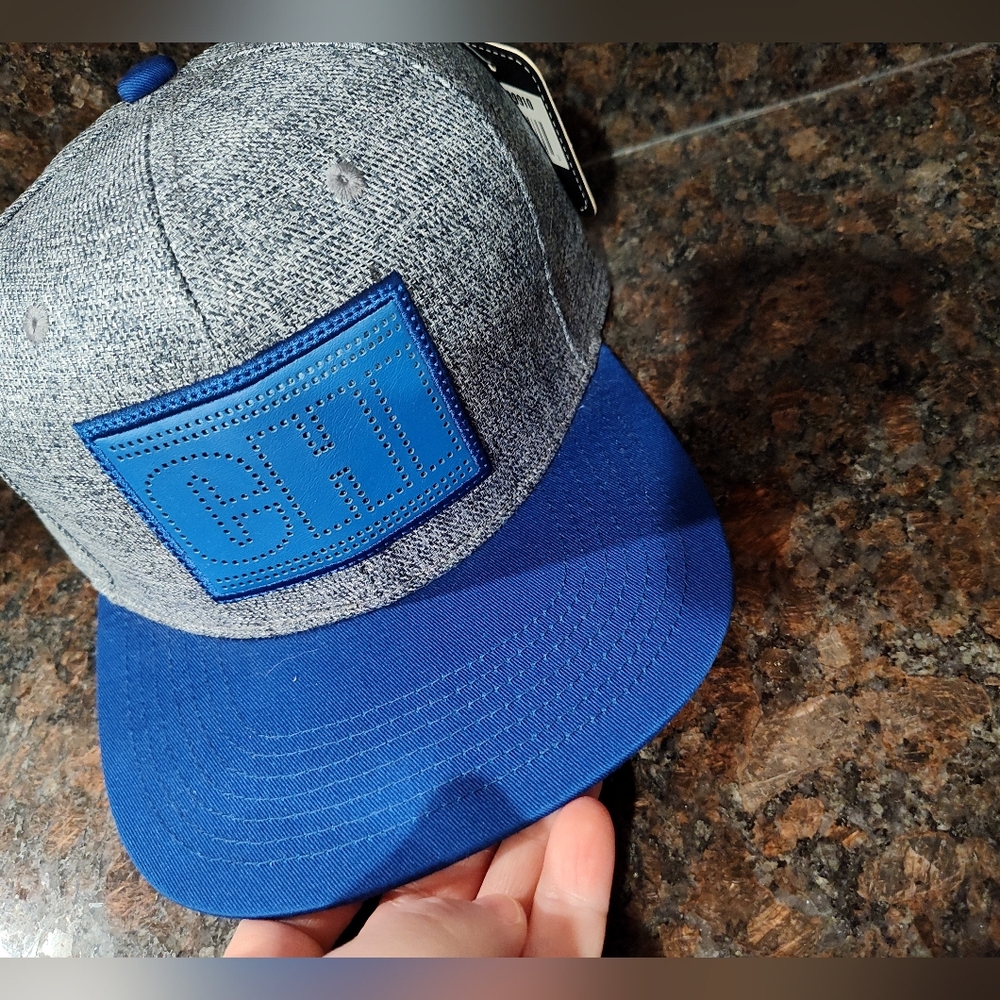 Blue and Gray Snapback Cap